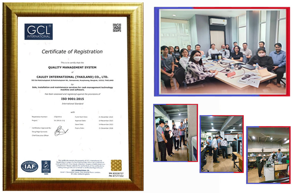 Cauley's renewing Certificate ISO 9001 : 2015